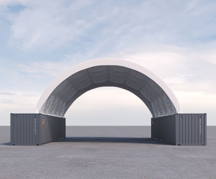 40&rsquo; x 40&rsquo; Fabric Container Shelter - Container Consultants Australia